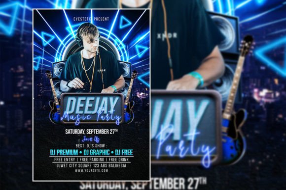 Deejay Music Party Flyer or Poster for Every Celebration