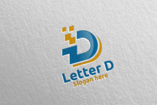 Digital Letter D Logo Design 7