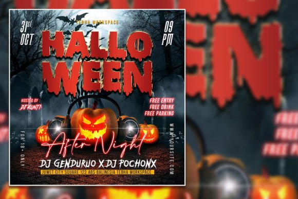 Halloween Music Party Social Media Post