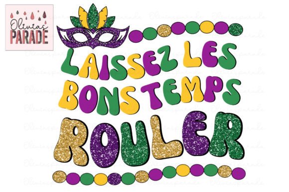 Laissez Les Bons Temps Rouler Mardi Png: A Retro Wavy Design for Creative Projects