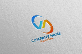 Letter V, a, VA Logo Design 67: A Versatile Digital Logo Solution