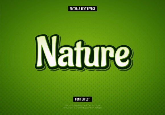 Nature Green Text Effect Editable Text
