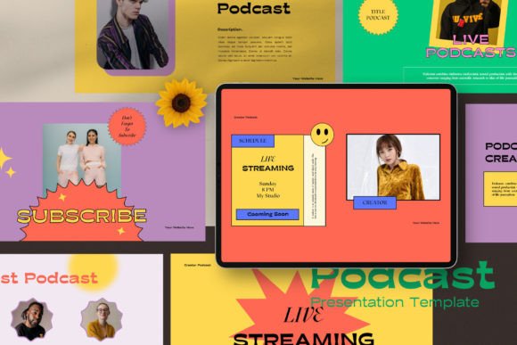 Podcast Googleslide Template: Modern Design for Impactful Presentations