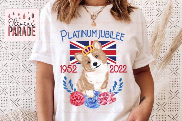 Queen Jubilee 2022 Corgi Sublimation Png