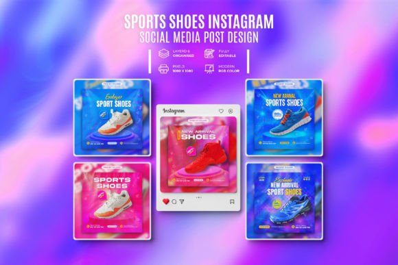 Sports Shoes Instagram Social Media Post